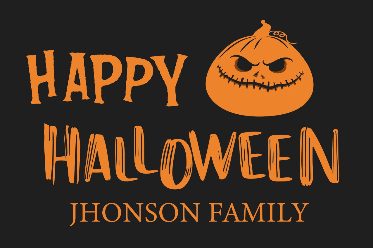 Set de table halloween salutations familiales - TenStickers