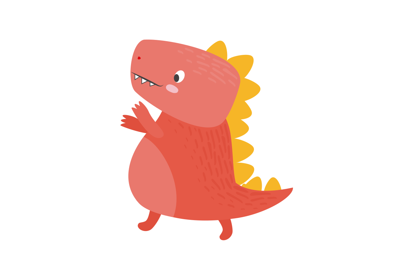 Set de table enfant personnage dinosaure mignon - TenStickers