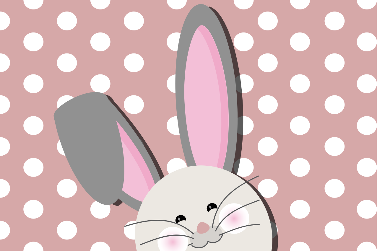 Set de table enfant design lapin joyeux - TenStickers