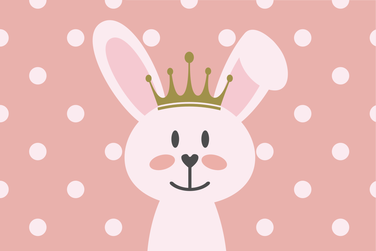 Set de table enfant couronne de joli lapin - TenStickers