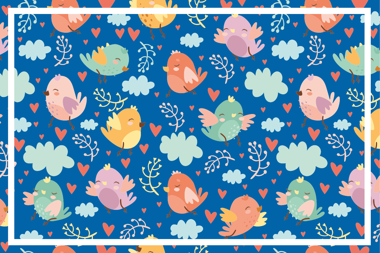 Set de table enfant motifs oiseaux colorés - TenStickers
