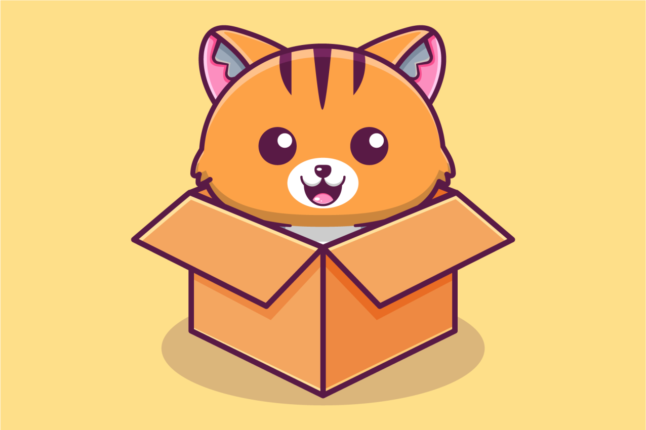 Set de table enfant boîte de chat joyeuse - TenStickers