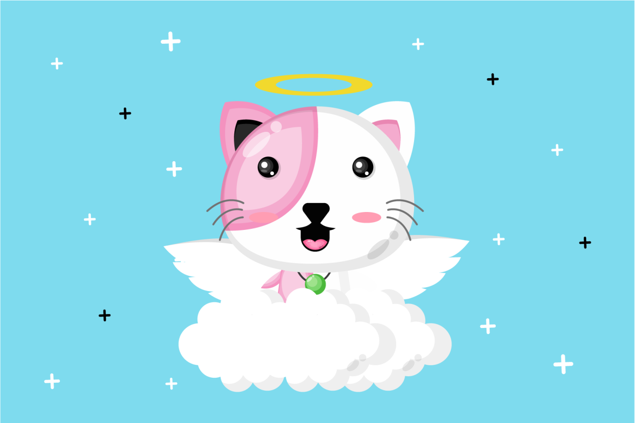 Set de table enfant chat ange mignon - TenStickers