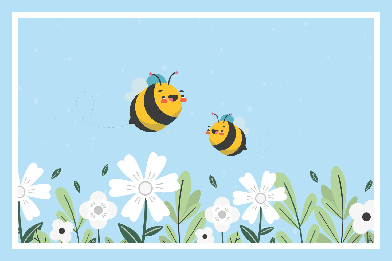 Set de table enfant abeilles joyeuses volantes - TenStickers