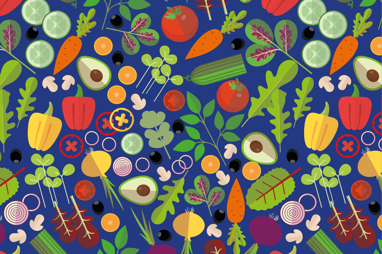 Set de table original motif légumes éclatants - TenStickers