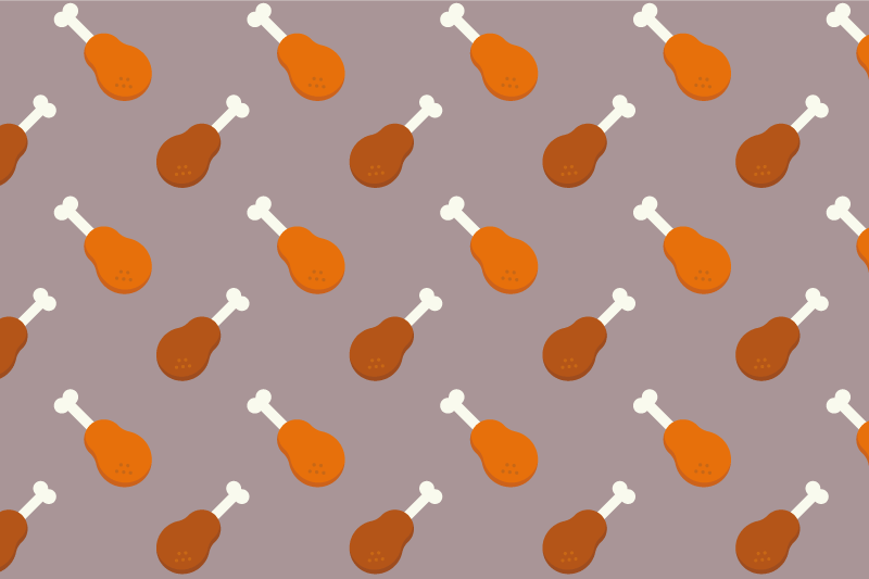 Set de table original motif cuisse de poulet - TenStickers