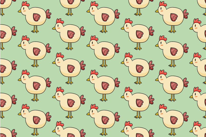 Set de table enfant poules charmantes répétées - TenStickers