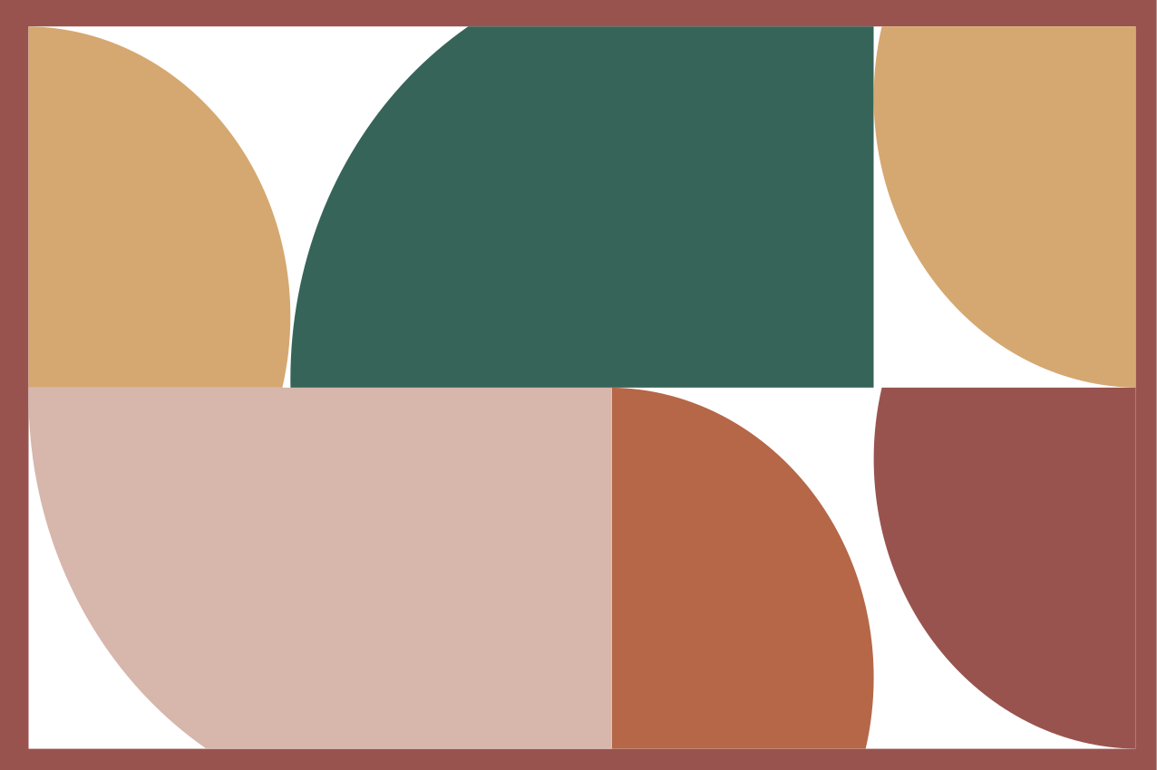 Set de table moderne segments de couleur géométriques - TenStickers