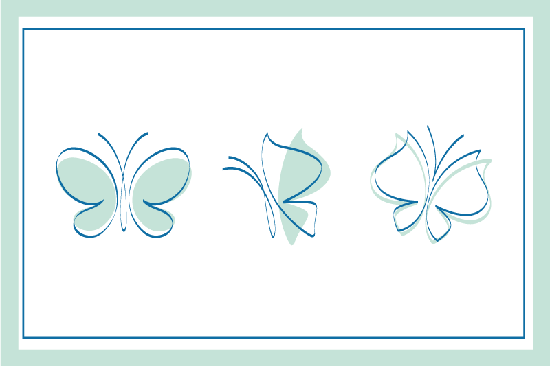 Set de table original motifs de papillons élégants - TenStickers