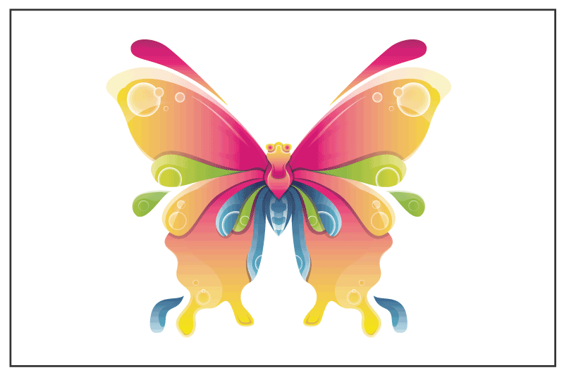 Set de table original motif papillon coloré - TenStickers