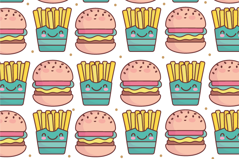 Set de table enfant motif happy burger - TenStickers