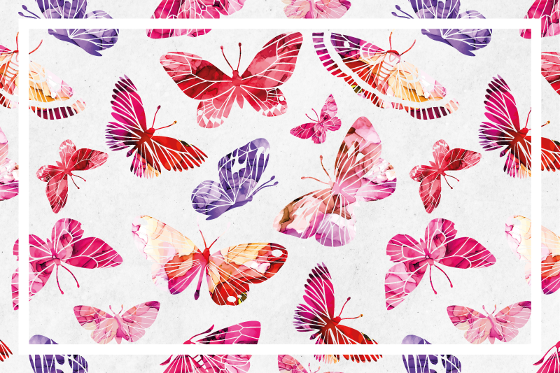 Set de table original agencements de papillons colorés - TenStickers