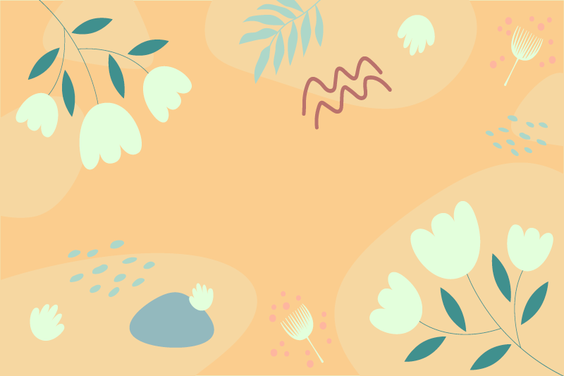 Set de table original motif floral abstrait - TenStickers