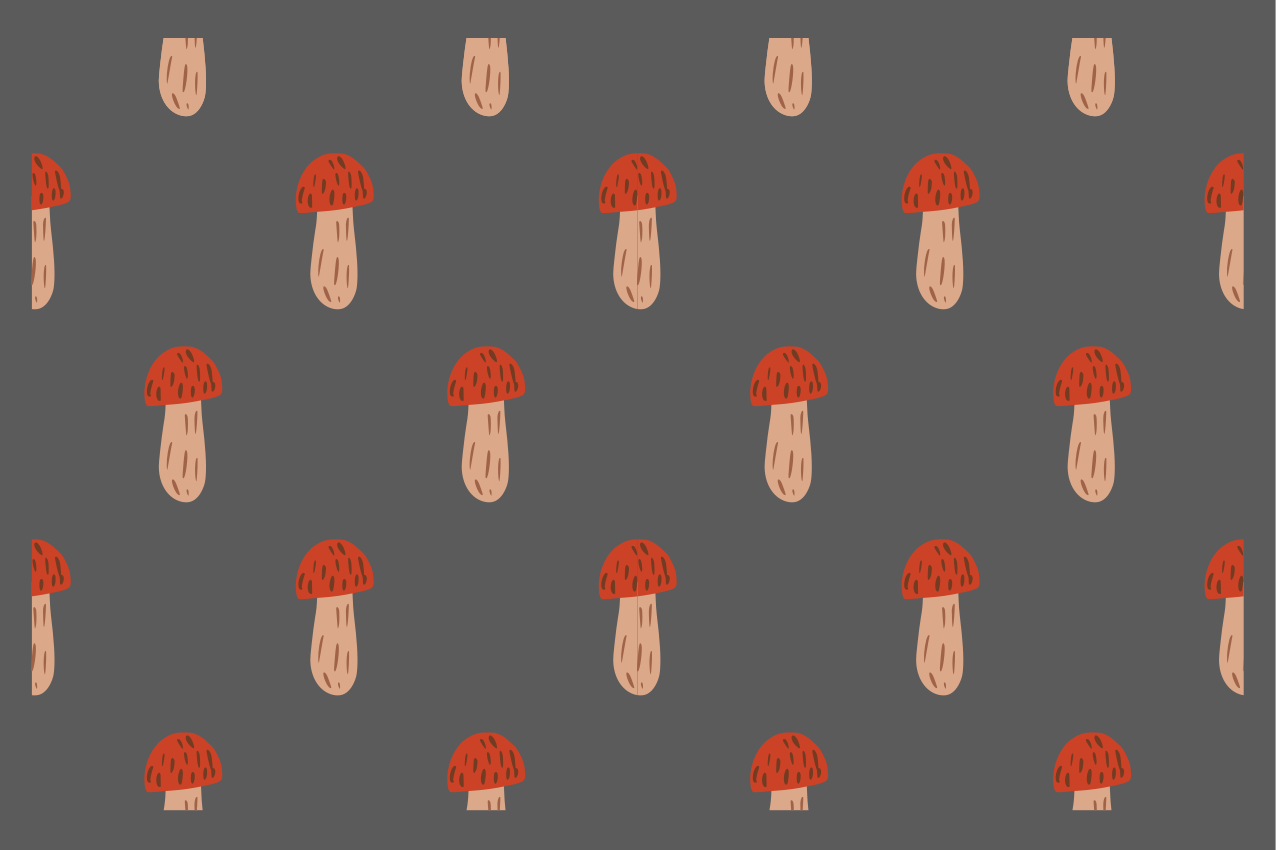 Set de table original motifs champignons - TenStickers