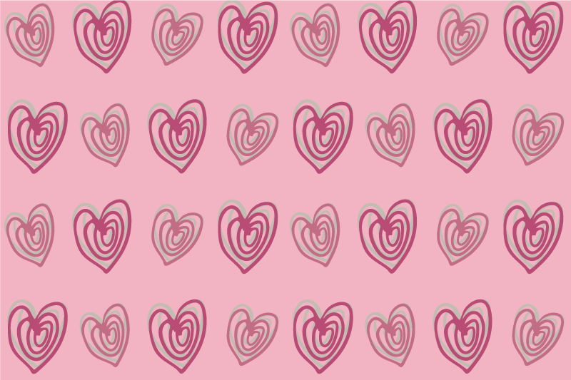 Set de table original motif cœurs - TenStickers