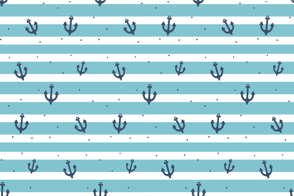 Set de table original rayures ancre - TenStickers