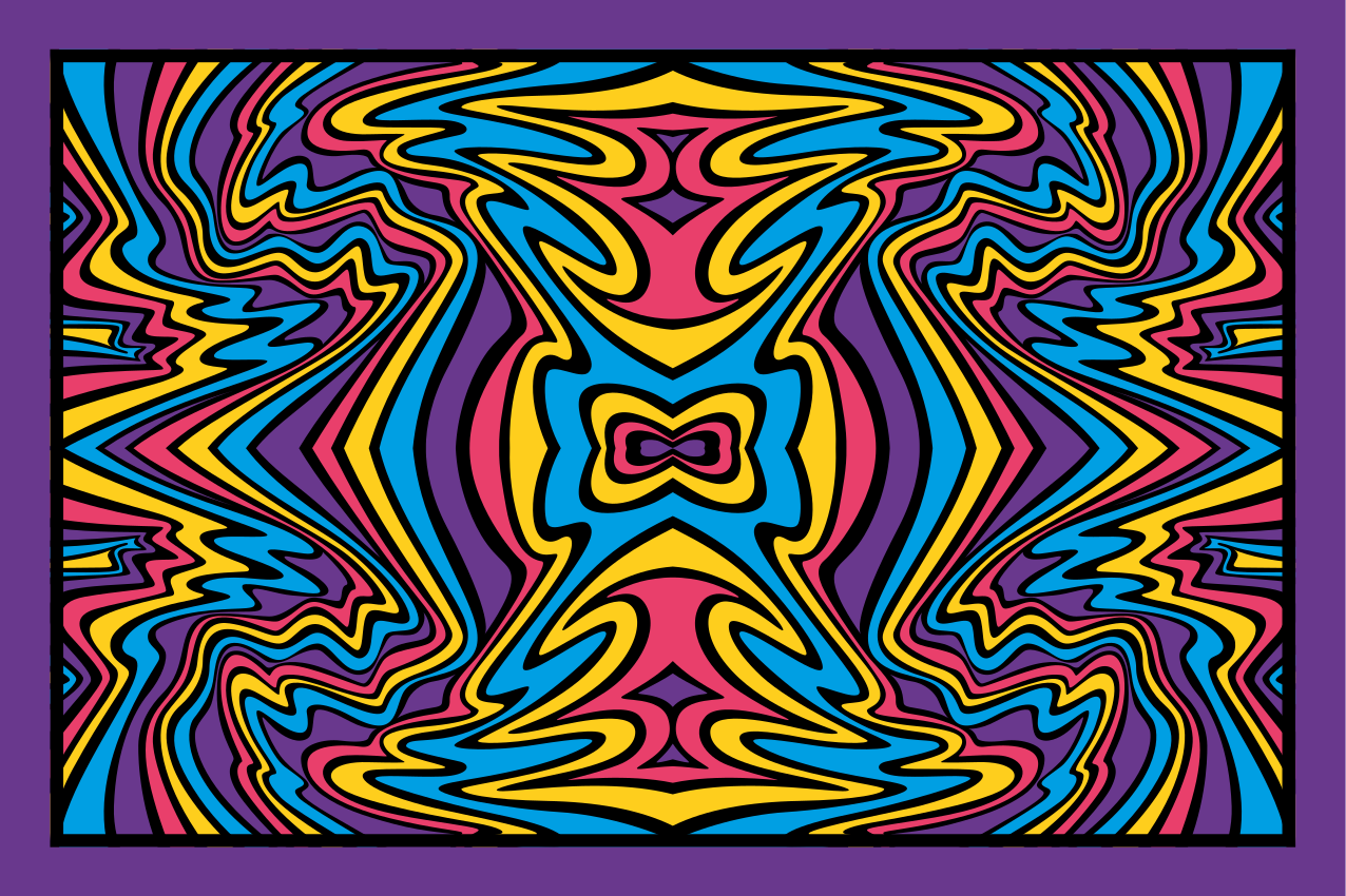 Set de table original tourbillons abstraits colorés - TenStickers