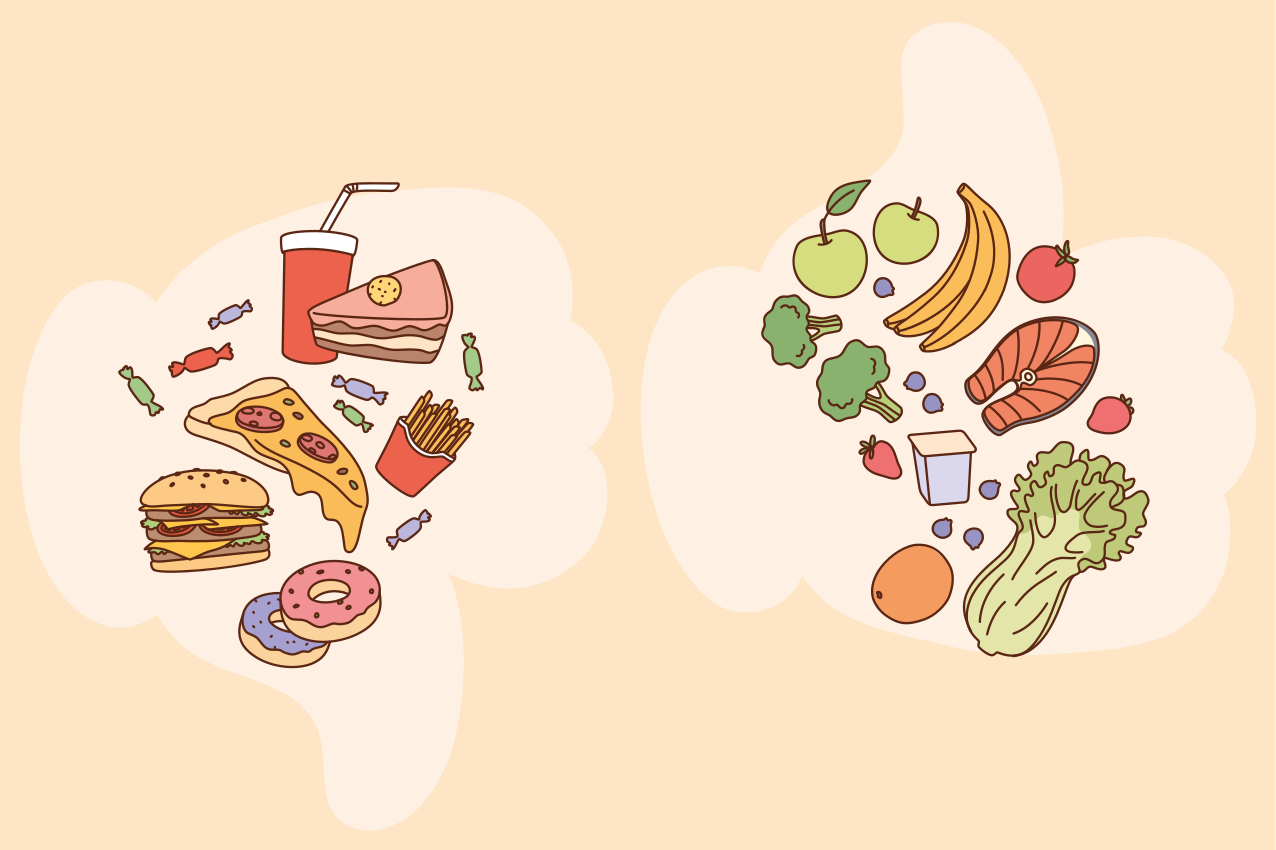 Set de table enfant éléments sur le thème de la nourriture - TenStickers