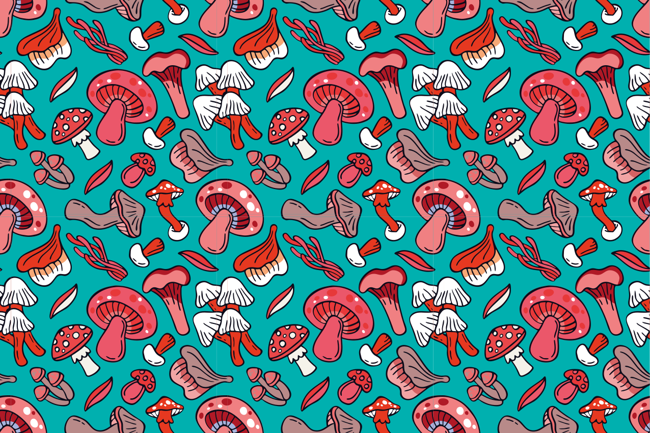 Set de table original concept champignon vivant - TenStickers