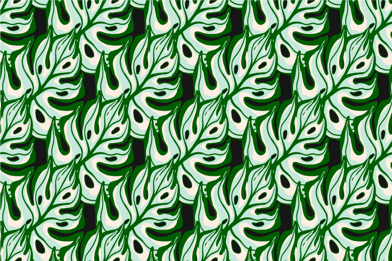 Set de table original motif feuille luxuriante - TenStickers