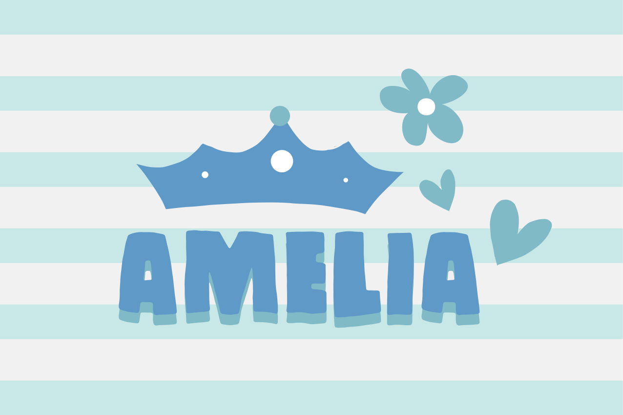 Set de table enfant couronne et nom - TenStickers