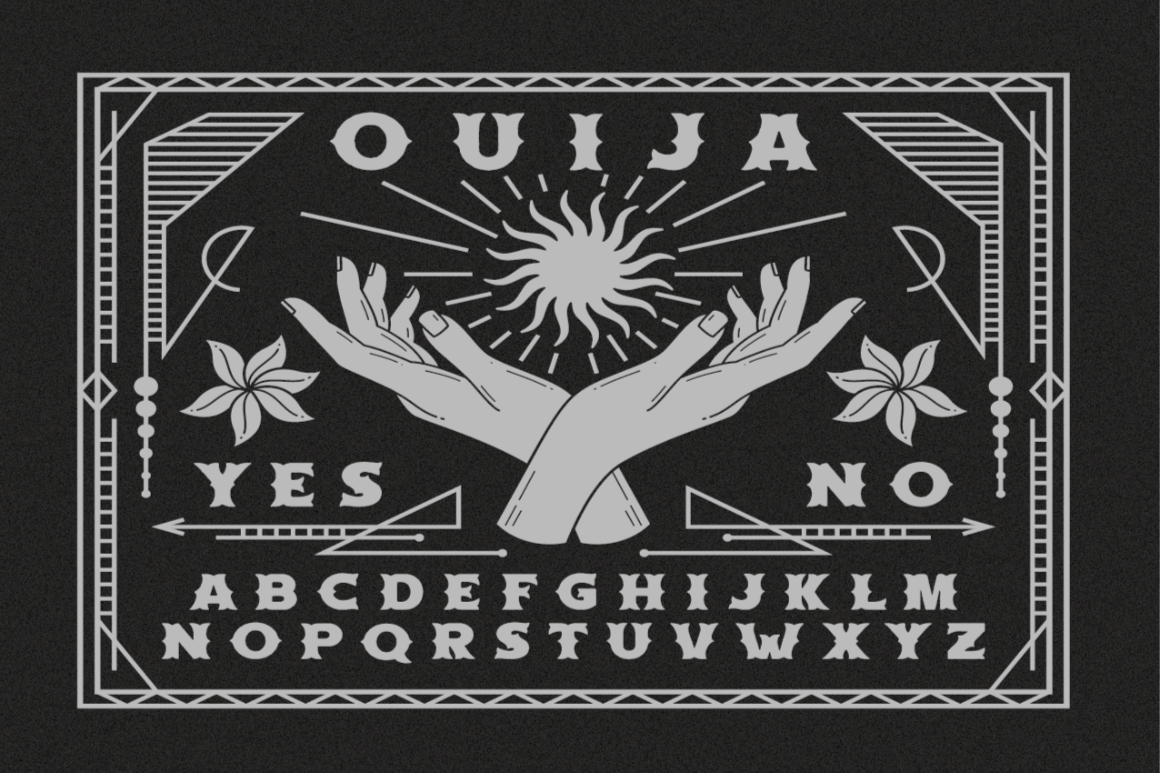 Set de table design citation mains de ouija - TenStickers