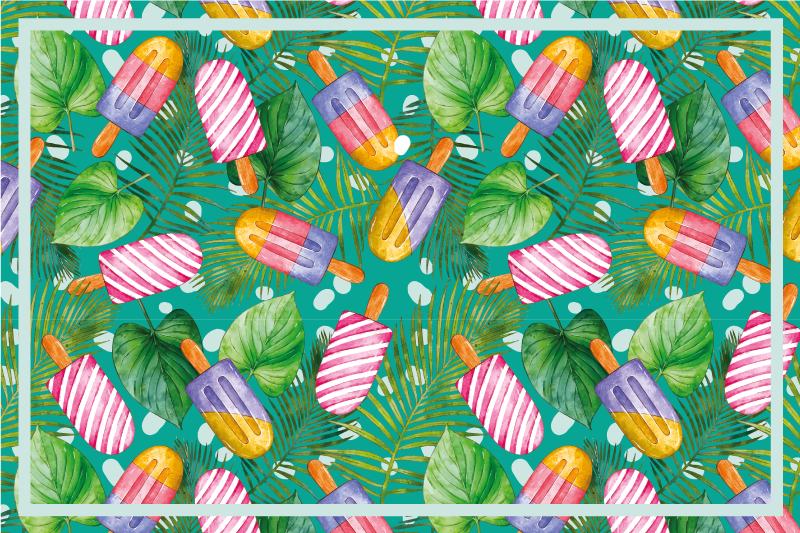 Set de table original glaces colorées - TenStickers