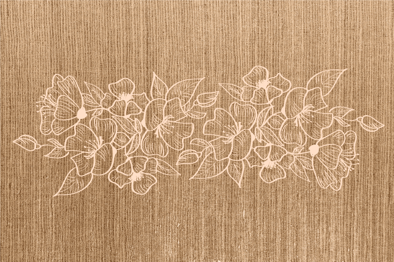 Set de table surface florale embossée - TenStickers