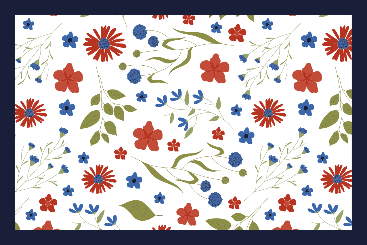 Set de table enfant motif floral enchanté - TenStickers