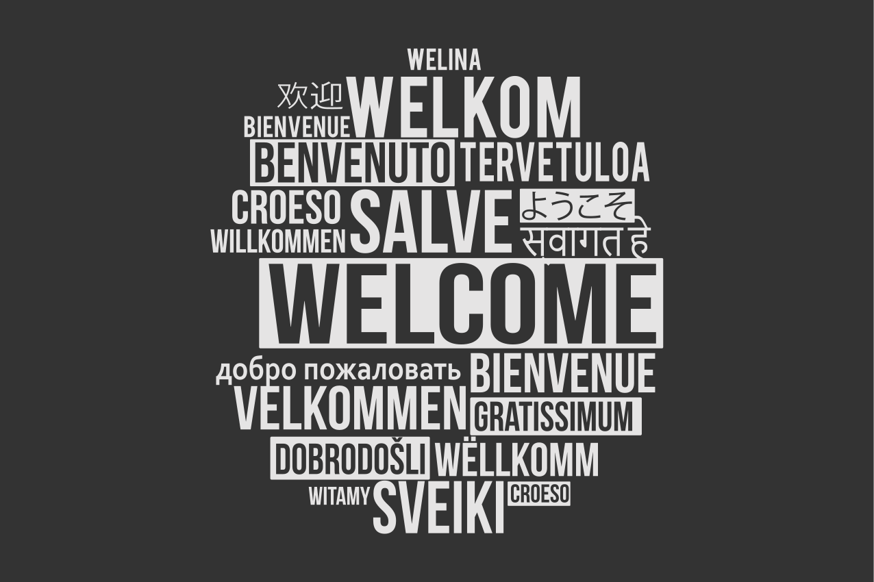Set de table design citation accueil multilingue - TenStickers