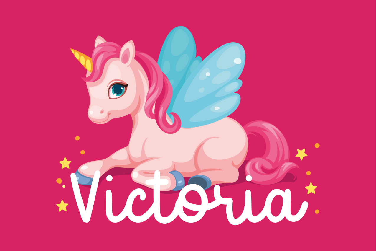 Set de table enfant illustration de licorne fantaisie - TenStickers