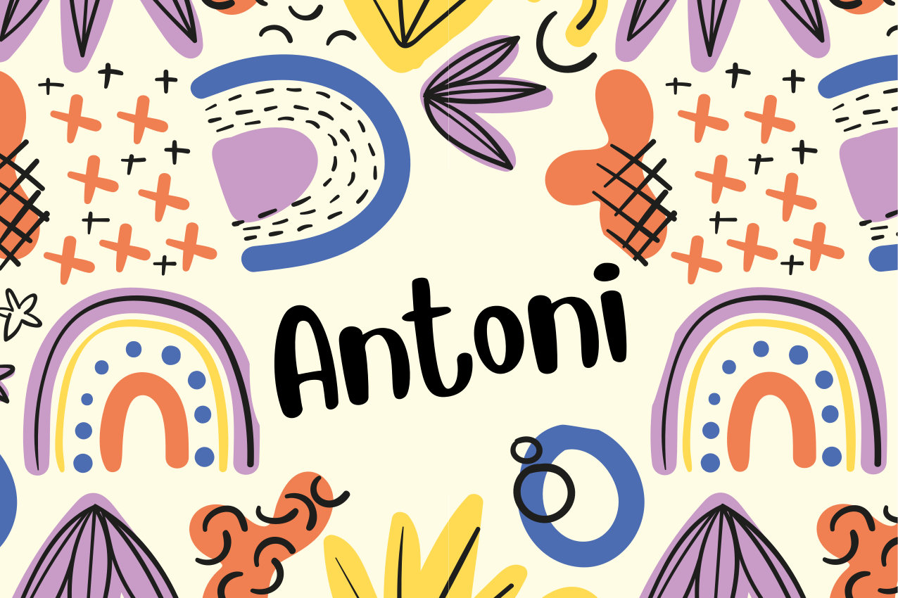 Set de table enfant motifs de noms colorés - TenStickers