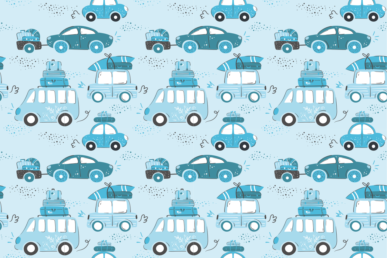 Set de table enfant voitures avec bagages - TenStickers