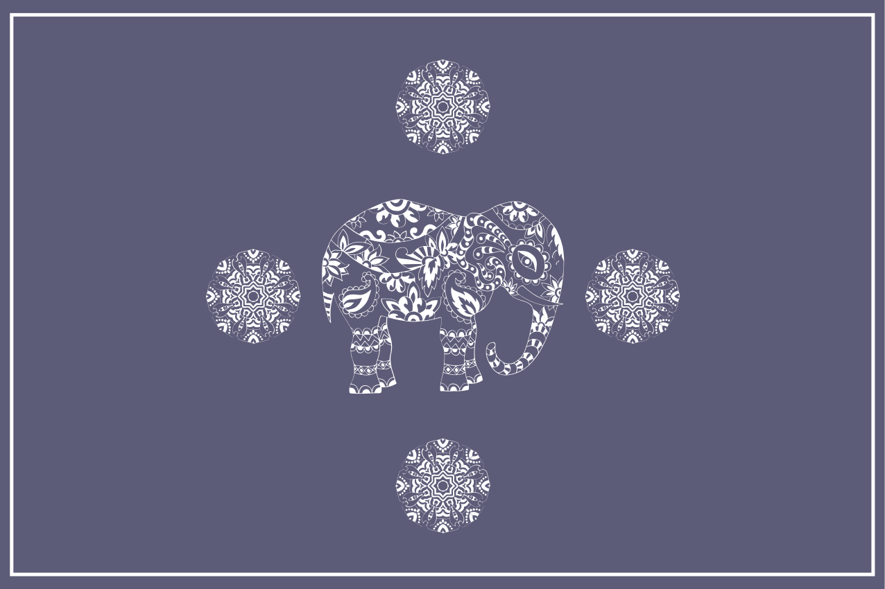 Set de table original motif éléphant - TenStickers