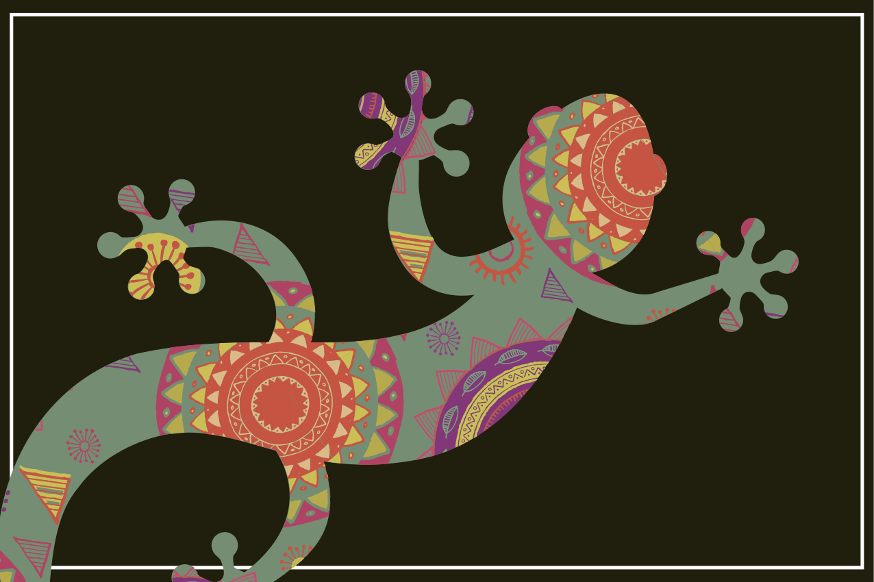 Set de table original motif lézard coloré - TenStickers