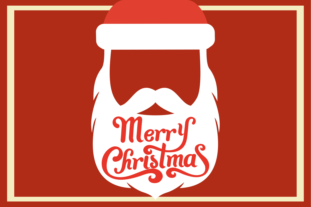 Set de table noël graphique barbe de noël - TenStickers