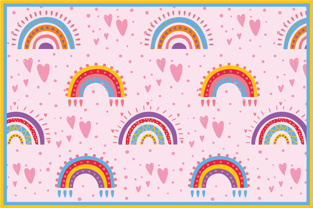Set de table enfant motifs arc-en-ciel vifs - TenStickers