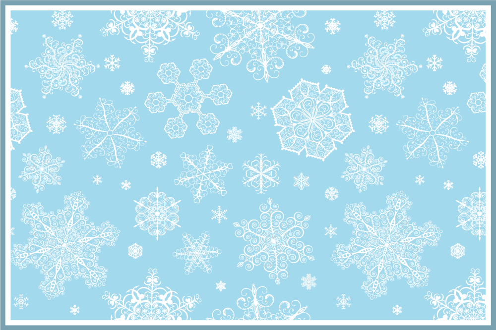 Set de table noël motif flocons de neige - TenStickers