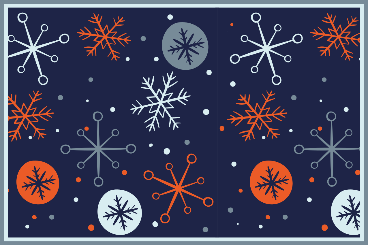 Set de table noël motifs flocons festifs - TenStickers