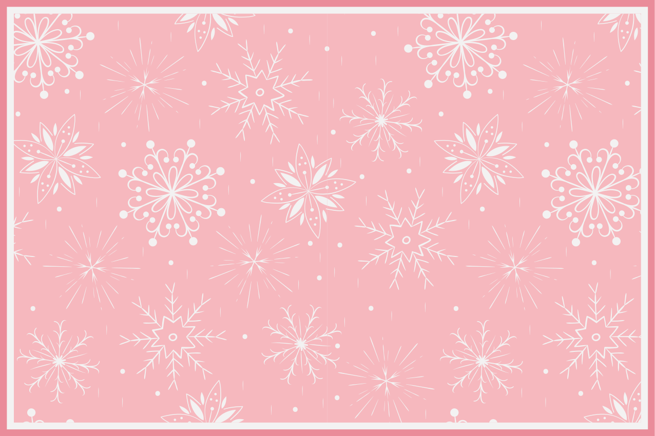 Set de table noël surface texturée flocon de neige - TenStickers