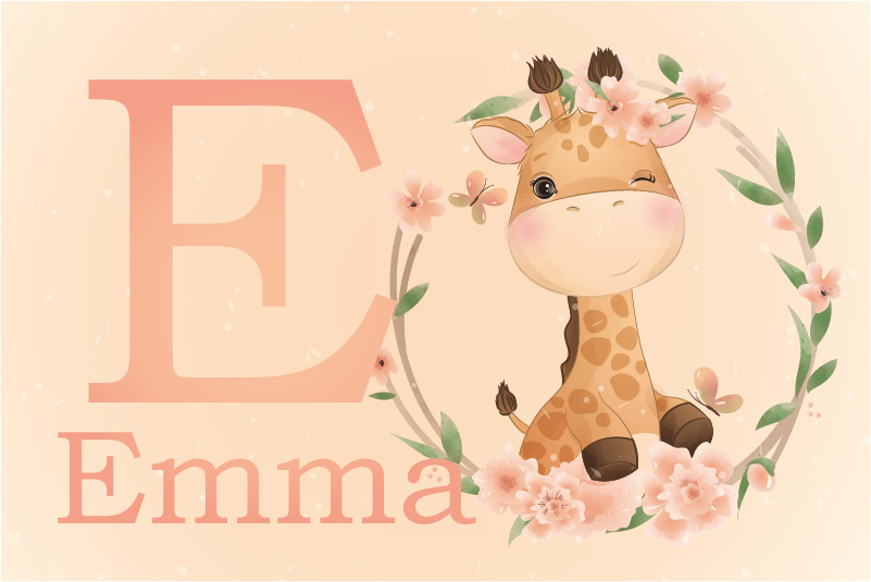 Set de table enfant personnage girafe mignon - TenStickers