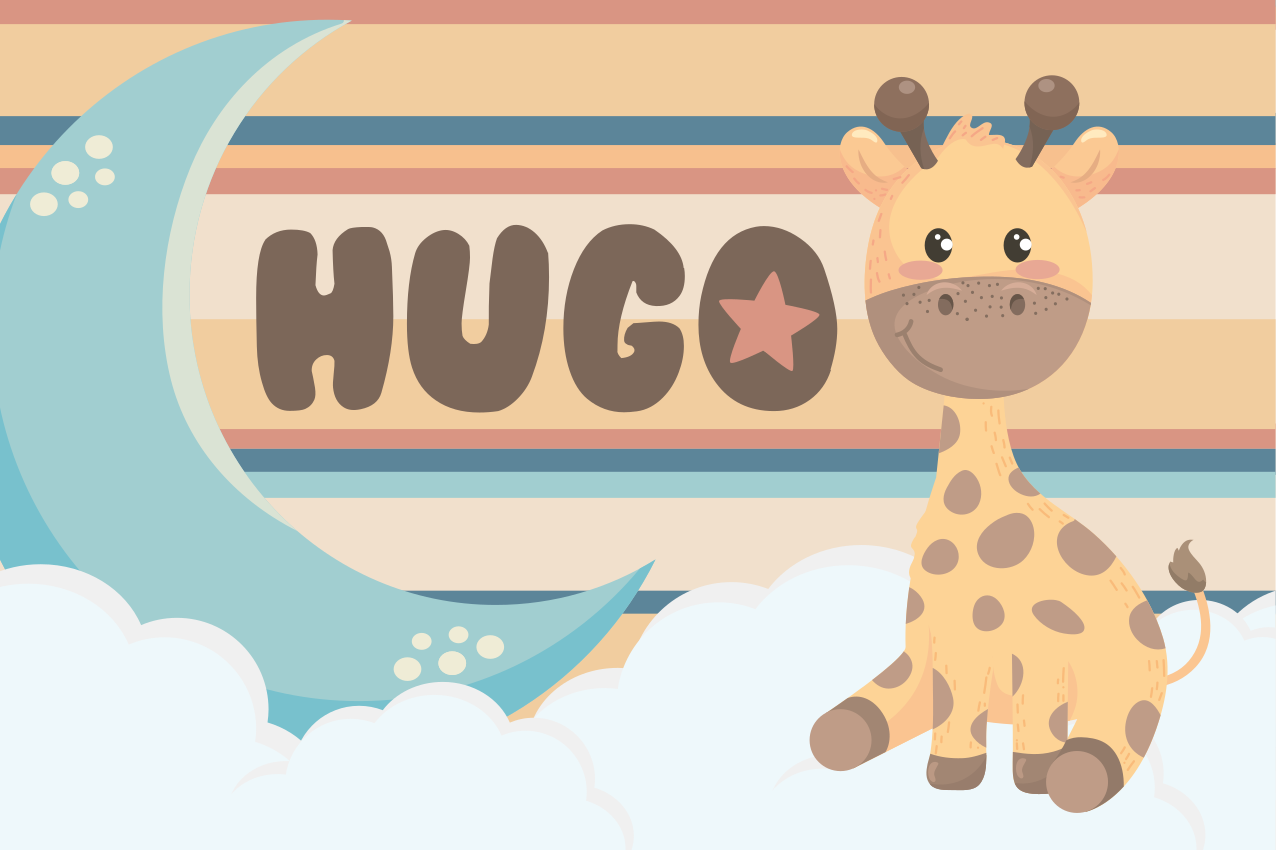 Set de table enfant giraffe adorable - TenStickers