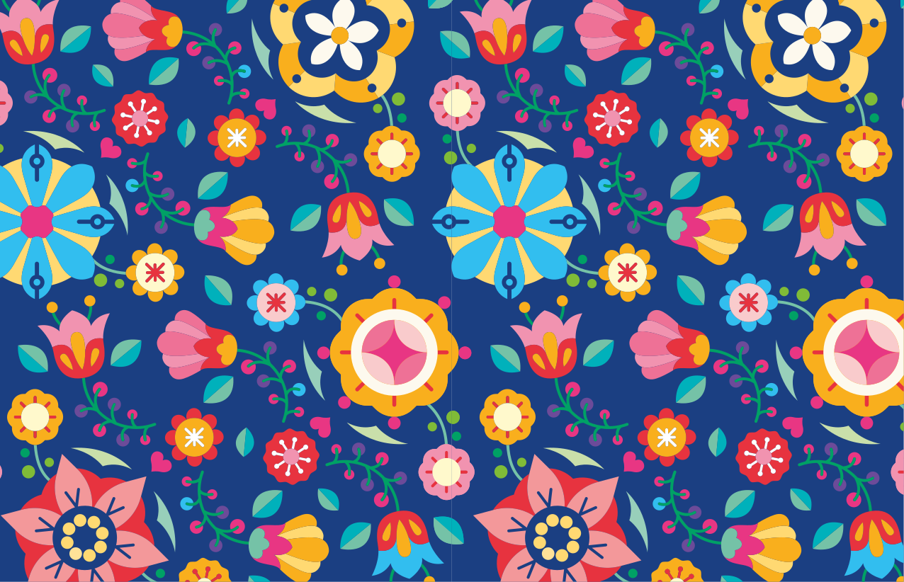 Set de table original concept floral vibrant - TenStickers