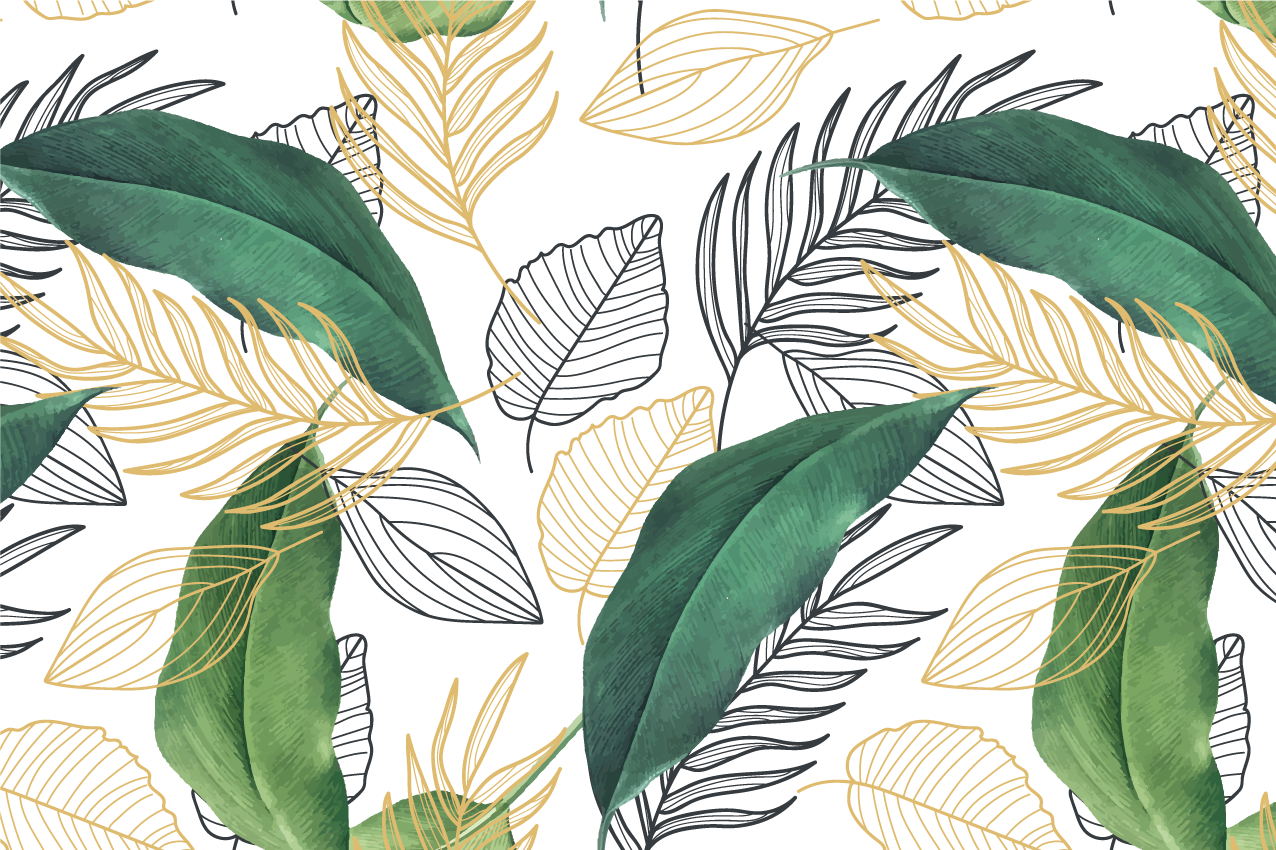 Set de table motifs de feuilles vertes luxuriantes - TenStickers