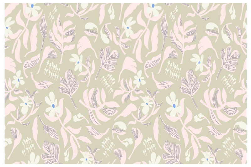 Set de table original inspiration feuilles botaniques - TenStickers