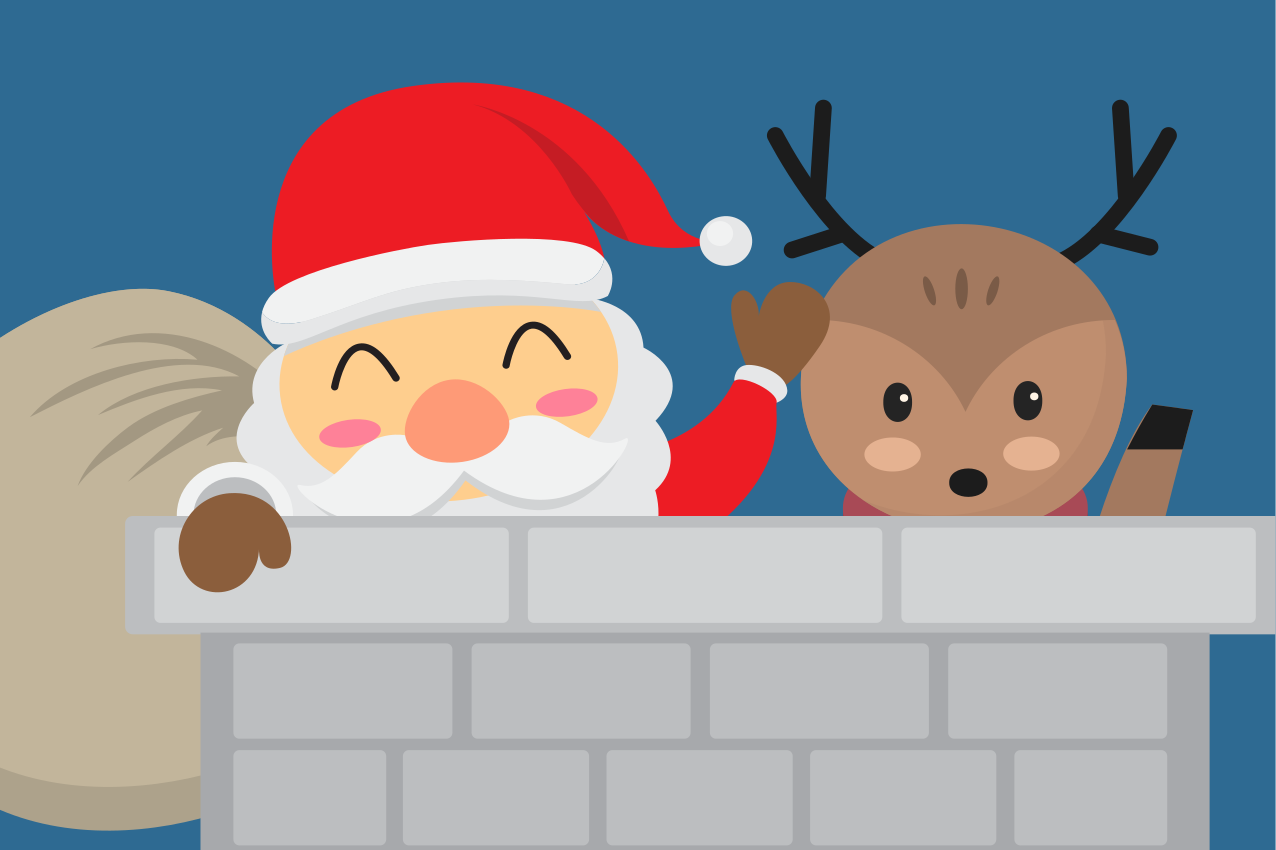 Set de table noël renne du père noël - TenStickers
