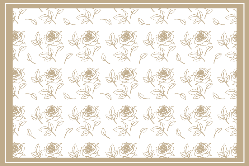 Set de table original bordure à motifs floraux - TenStickers
