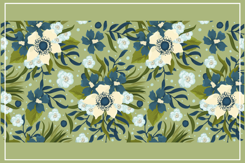 Set de table fond à motif floral - TenStickers