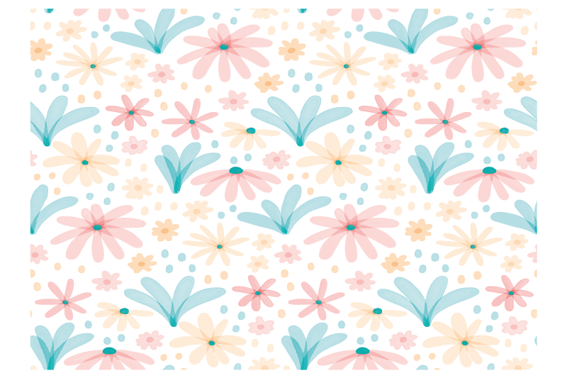 Set de table original motif floral coloré - TenStickers