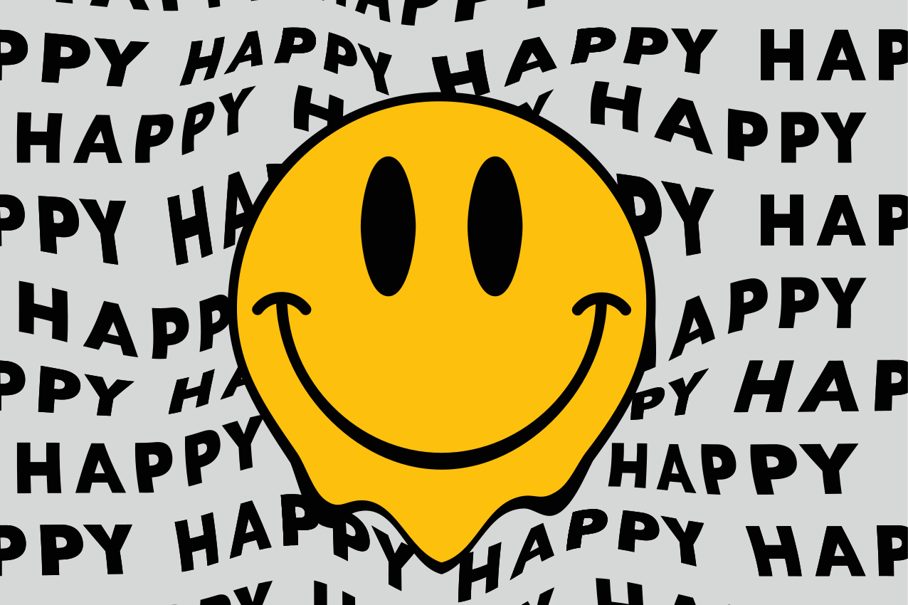 Set de table design citation visage souriant heureux - TenStickers
